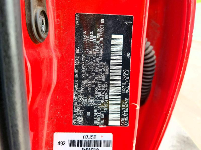 Aukcja sprzedaży 2008 Toyota Tundra, vin: 5TFRT54188X024953, numer aukcji: 70917506