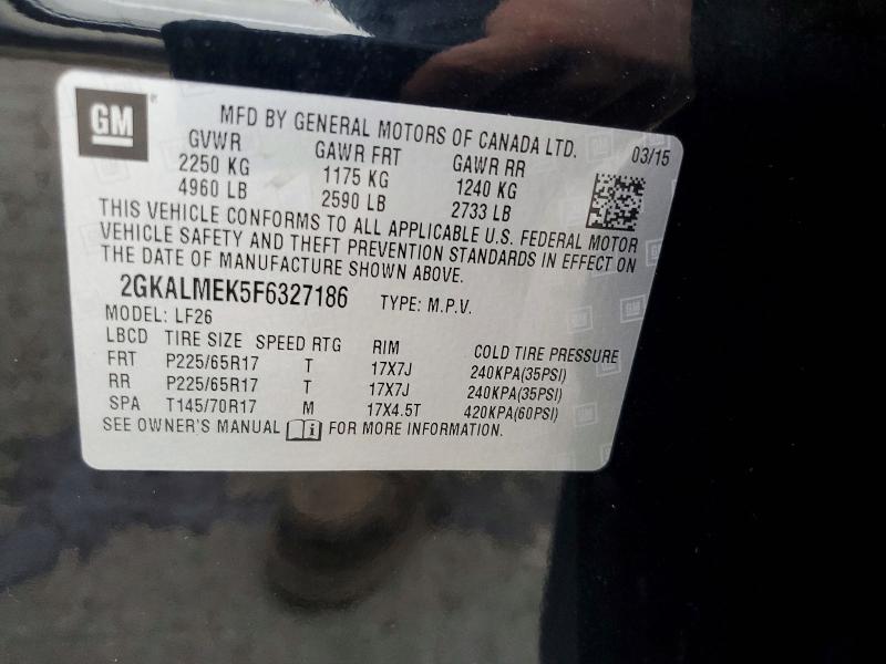 Продажа на аукционе авто 2015 Gmc Terrain, vin: 2GKALMEK5F6327186, номер лота: 69177546