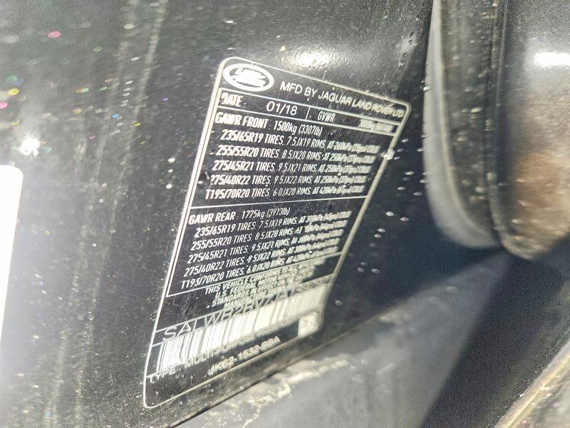 Aukcja sprzedaży 2018 Land Rover Range Rover Sport, vin: SALWR2RV7JA189292, numer aukcji: 70827776