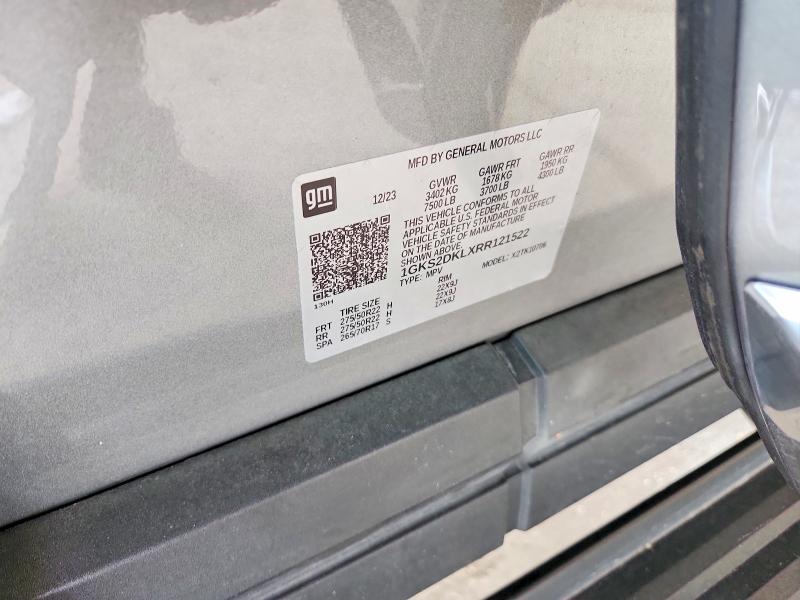 68502026 :رقم المزاد ، 1GKS2DKLXRR121522 vin ، 2024 Gmc Yukon مزاد بيع
