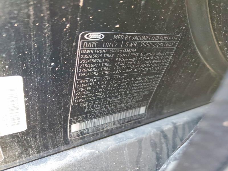 Aukcja sprzedaży 2017 Land Rover Range Rover Sport, vin: SALWR2FV9HA176185, numer aukcji: 67341446