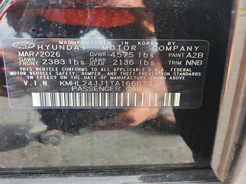 2026 Hyundai Sonata Hybrid მანქანა იყიდება აუქციონზე, vin: KMHL24JJ1TA166673, აუქციონის ნომერი: 69224276