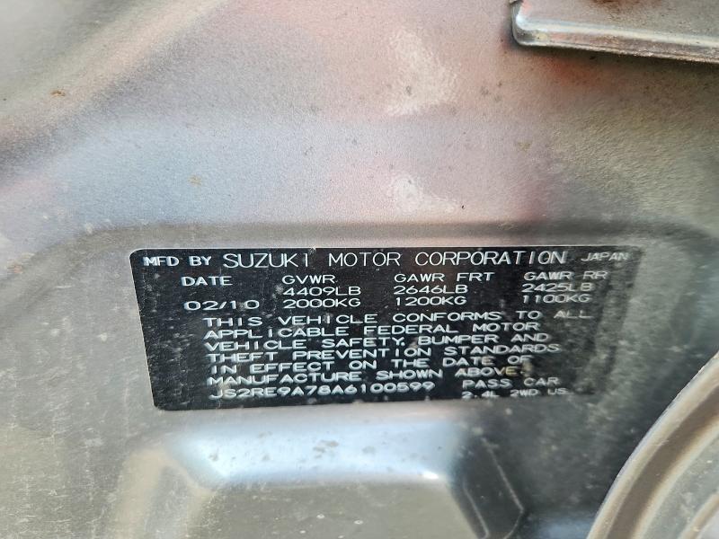 67475356 :رقم المزاد ، JS2RE9A78A6100599 vin ، 2010 Suzuki Kizashi مزاد بيع