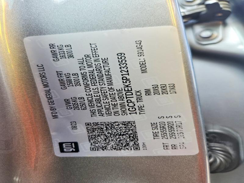 Aukcja sprzedaży 2023 Chevrolet Colorado, vin: 1GCPTDEK5P1233559, numer aukcji: 70629766