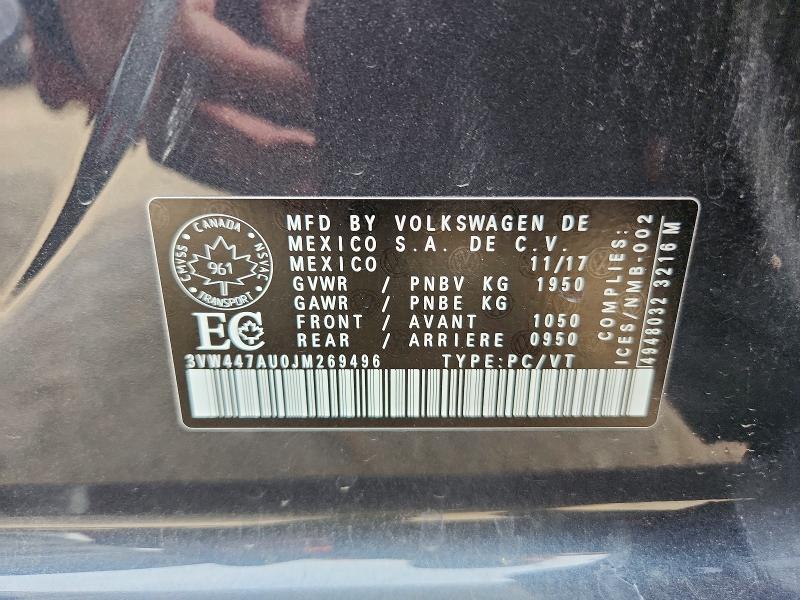 Продажа на аукционе авто 2018 Volkswagen Gti, vin: 3VW447AU0JM269496, номер лота: 68509176
