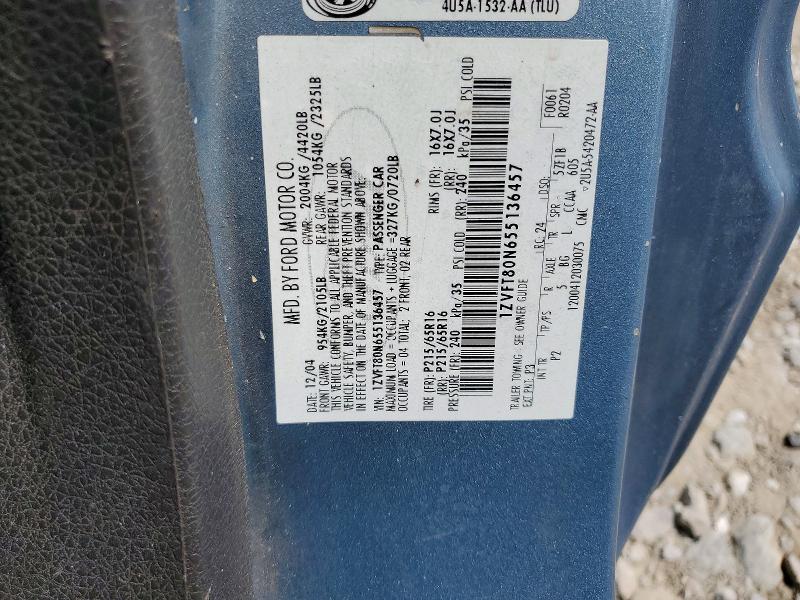 Продаж на аукціоні авто 2005 Ford Mustang, vin: 1ZVFT80N655136457, номер лоту: 68998416