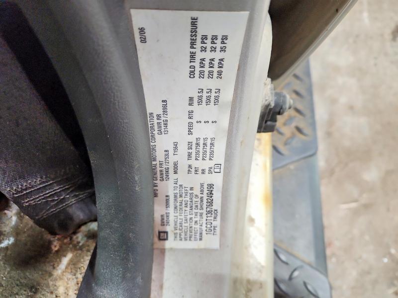 67075506 :رقم المزاد ، 1GCDT136768249498 vin ، 2006 Chevrolet Colorado مزاد بيع
