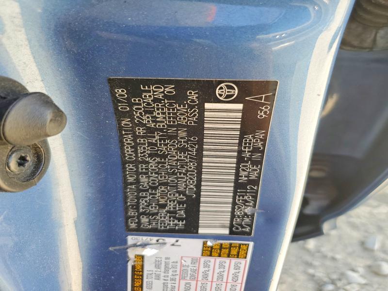 68104096 :رقم المزاد ، JTDKB20U987744216 vin ، 2008 Toyota Prius مزاد بيع