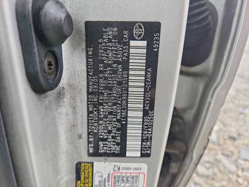 Aukcja sprzedaży 2006 Toyota Camry, vin: 4T1BE30K96U121586, numer aukcji: 70011036
