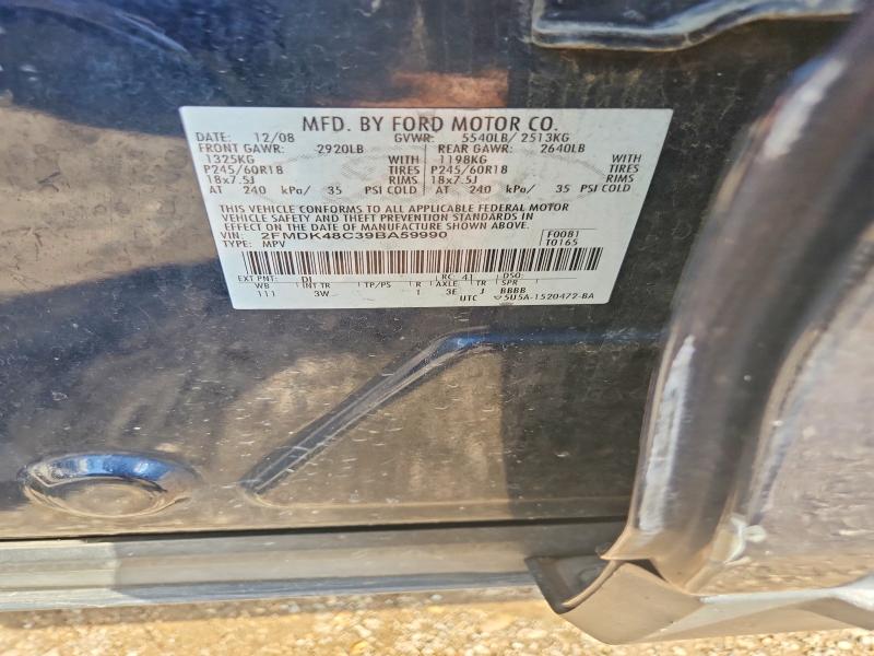 Продаж на аукціоні авто 2009 Ford Edge, vin: 2FMDK48C39BA59990, номер лоту: 67455116