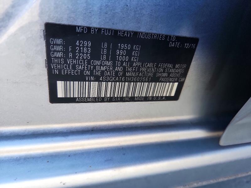 Продажа на аукционе авто 2017 Subaru Impreza, vin: 4S3GKAT61H3602561, номер лота: 66852106