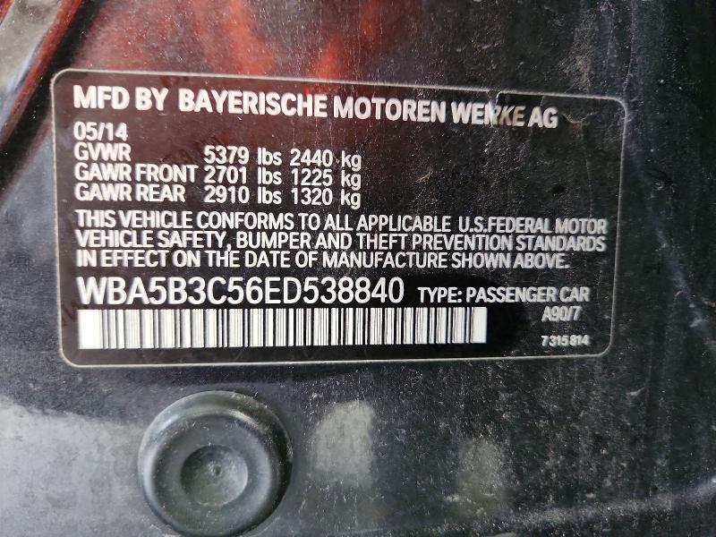 Aukcja sprzedaży 2014 Bmw 535, vin: WBA5B3C56ED538840, numer aukcji: 69870316