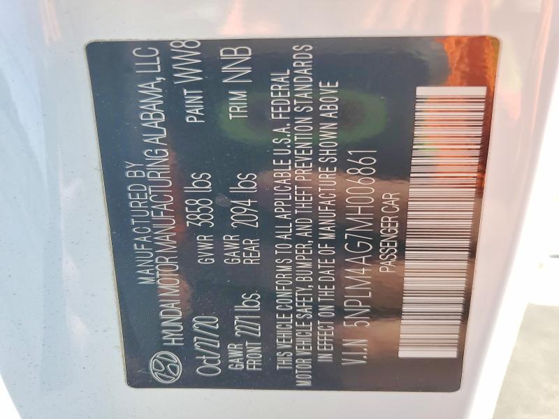 70857546 :رقم المزاد ، 5NPLM4AG7MH006861 vin ، 2021 Hyundai Elantra مزاد بيع
