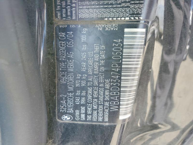 Aukcja sprzedaży 2004 Bmw 325, vin: WBABD33474PL05034, numer aukcji: 67961746