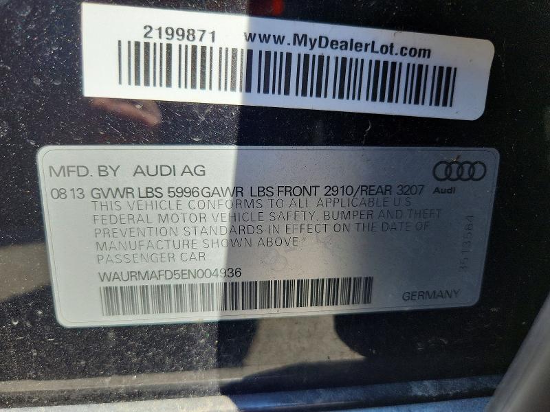 Aukcja sprzedaży 2014 Audi A8, vin: WAURMAFD5EN004936, numer aukcji: 67876756