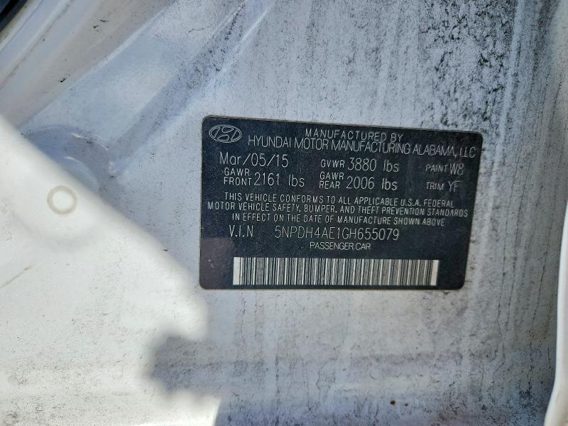 Продаж на аукціоні авто 2016 Hyundai Elantra, vin: 5NPDH4AE1GH655079, номер лоту: 70347916