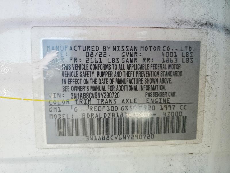 Продажа на аукционе авто 2022 Nissan Sentra, vin: 3N1AB8CV6NY290720, номер лота: 67721406