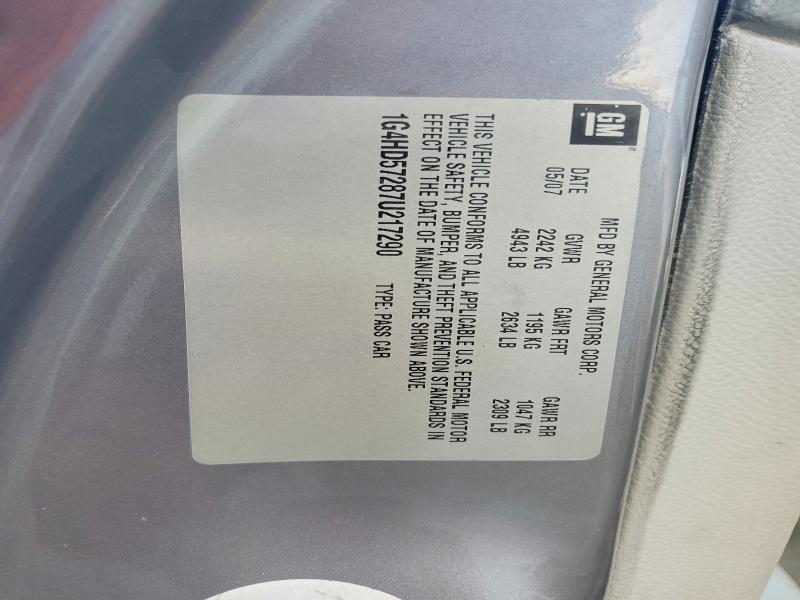 Продажа на аукционе авто 2007 Buick Lucerne, vin: 1G4HD57287U217290, номер лота: 67171286