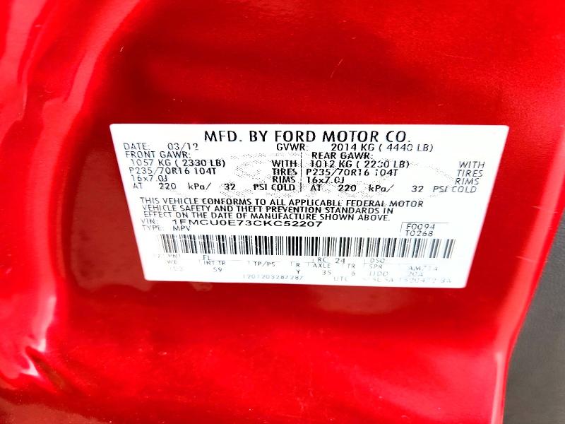 Aukcja sprzedaży 2012 Ford Escape, vin: 1FMCU0E73CKC52207, numer aukcji: 68300476