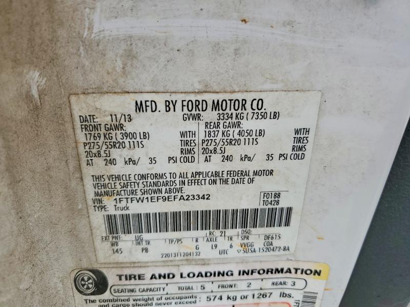 Продажа на аукционе авто 2014 Ford F150, vin: 1FTFW1EF9EFA23342, номер лота: 69403356