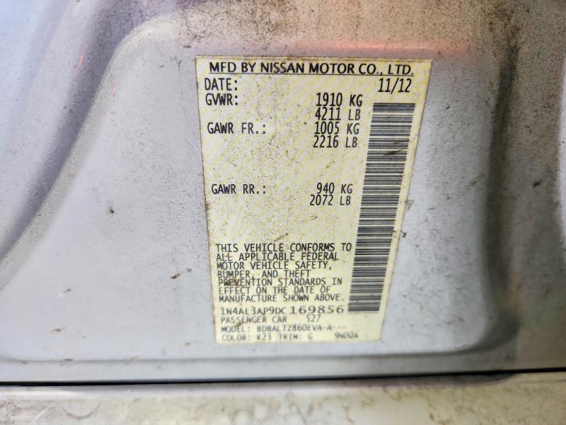 70067326 :رقم المزاد ، 1N4AL3AP9DC169856 vin ، 2013 Nissan Altima مزاد بيع