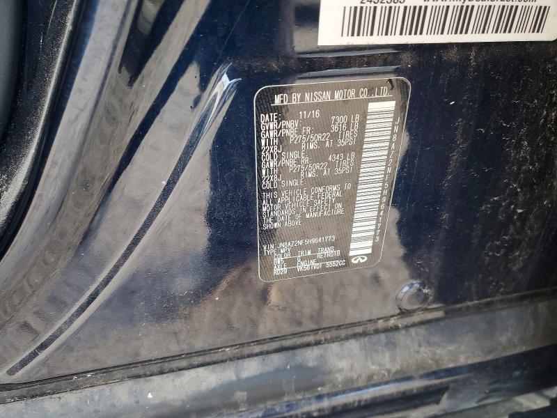 68647376 :رقم المزاد ، JN8AZ2NF5H9641773 vin ، 2017 Infiniti Qx80 مزاد بيع