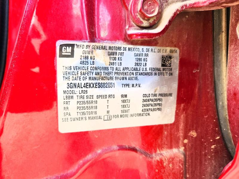 68820336 :رقم المزاد ، 3GNAL4EKXES682051 vin ، 2014 Chevrolet Captiva مزاد بيع