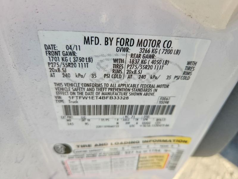 Aukcja sprzedaży 2011 Ford F150, vin: 1FTFW1ET4BFB33328, numer aukcji: 67754506
