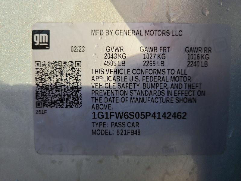 Продаж на аукціоні авто 2023 Chevrolet Bolt Ev, vin: 1G1FW6S05P4142462, номер лоту: 68259066