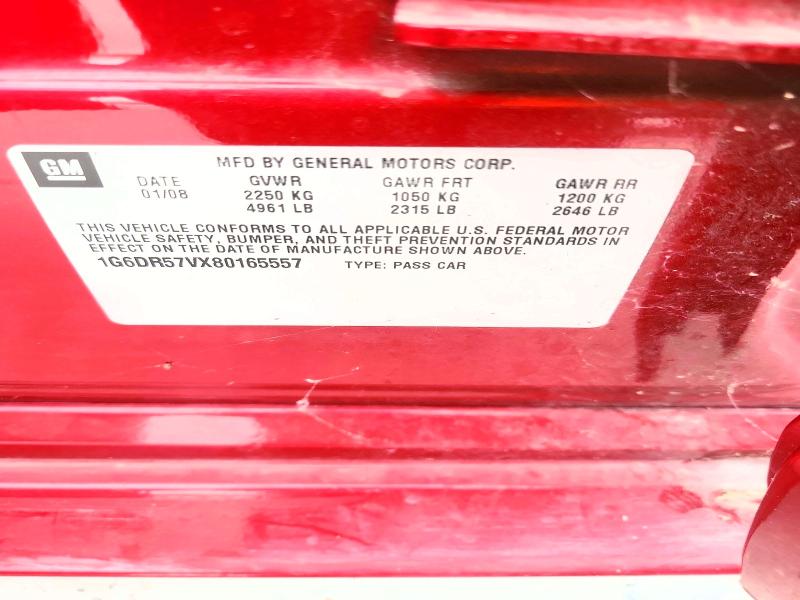 Auction sale of the 2008 Cadillac Cts, vin: 1G6DR57VX80165557, lot number: 66745896