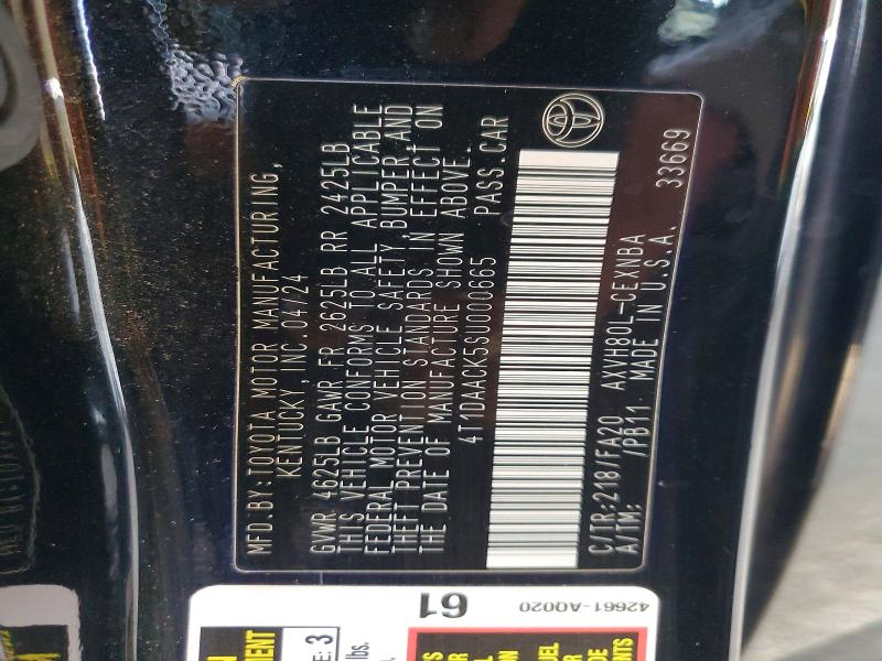 Aukcja sprzedaży 2025 Toyota Camry, vin: 4T1DAACK5SU000665, numer aukcji: 68426496