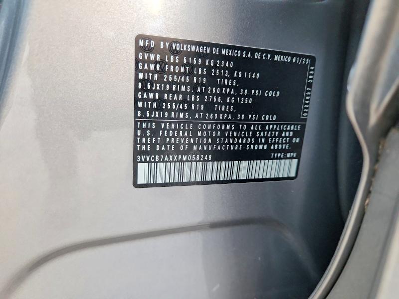 Продаж на аукціоні авто 2023 Volkswagen Tiguan, vin: 3VVCB7AXXPM058248, номер лоту: 67643096