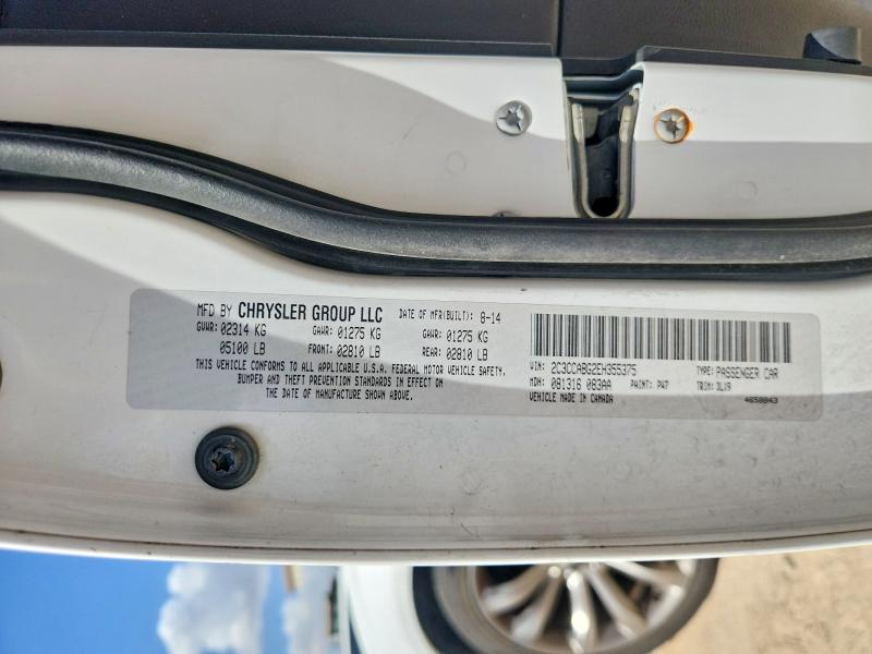 Aukcja sprzedaży 2014 Chrysler 300, vin: 2C3CCABG2EH355375, numer aukcji: 69441116