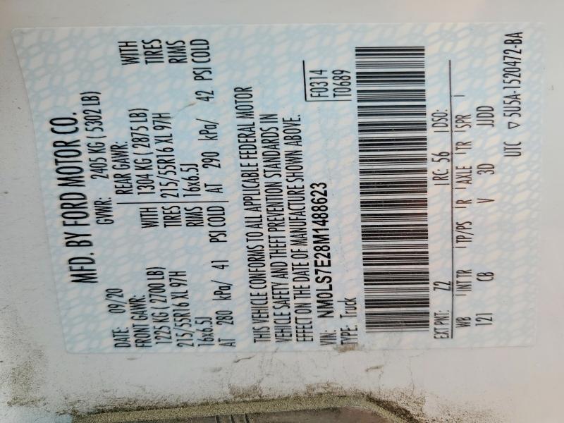 Продаж на аукціоні авто 2021 Ford Transit Connect, vin: NM0LS7E28M1488623, номер лоту: 69397176