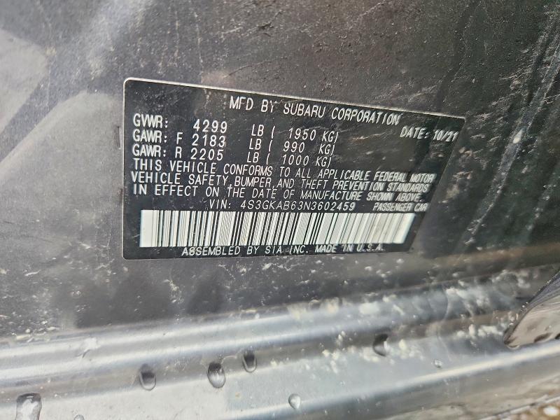 Продажа на аукционе авто 2022 Subaru Impreza, vin: 4S3GKAB63N3602459, номер лота: 66550206