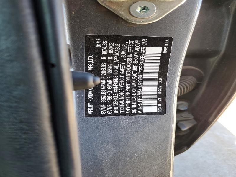 Aukcja sprzedaży 2017 Honda Civic, vin: SHHFK7H5XHU218889, numer aukcji: 67769666