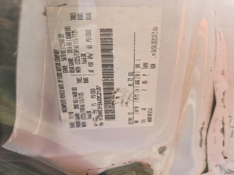 64395056 :رقم المزاد ، 1FDWE3FS9JDC21351 vin ، 2018 Ford Econoline مزاد بيع