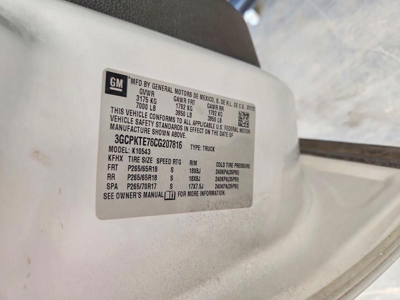 Продажа на аукционе авто 2012 Chevrolet Silverado, vin: 3GCPKTE76CG207816, номер лота: 67075746