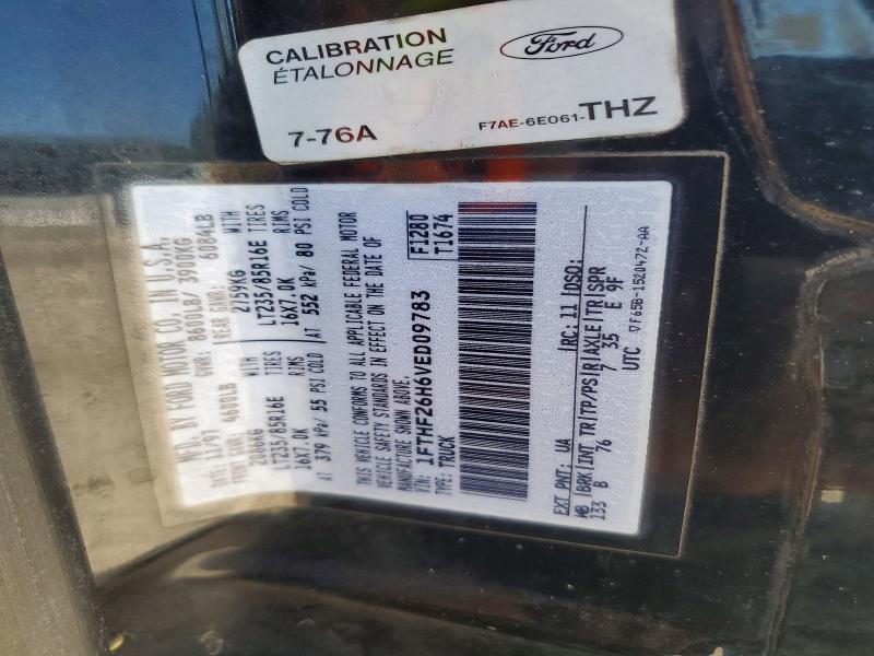 69713006 :رقم المزاد ، 1FTHF26H6VED09783 vin ، 1997 Ford F250 مزاد بيع