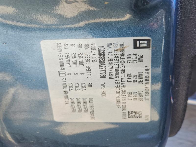 71018446 :رقم المزاد ، 1GCSKSE30AZ277780 vin ، 2010 Chevrolet Silverado مزاد بيع
