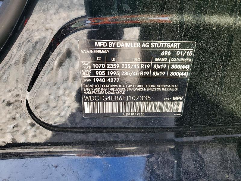 Продаж на аукціоні авто 2015 Mercedes-benz Gla, vin: WDCTG4EB6FJ107335, номер лоту: 70433936