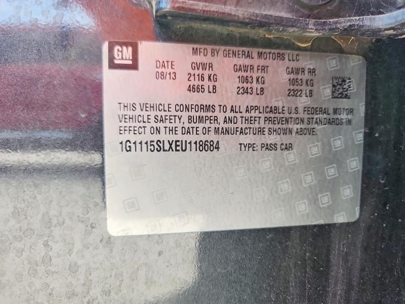 70679776 :رقم المزاد ، 1G1115SLXEU118684 vin ، 2014 Chevrolet Impala مزاد بيع