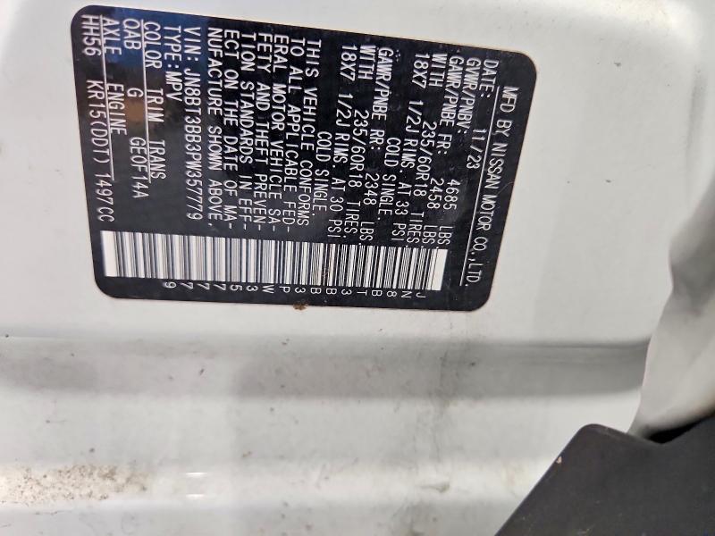 69443676 :رقم المزاد ، JN8BT3BB3PW357779 vin ، 2023 Nissan Rogue مزاد بيع