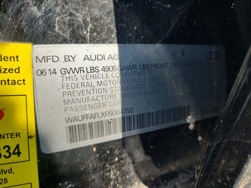 Aukcja sprzedaży 2015 Audi A4, vin: WAUFFAFLXFN004792, numer aukcji: 67524486