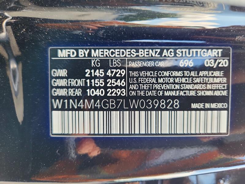 Продажа на аукционе авто 2020 Mercedes-benz Glb, vin: W1N4M4GB7LW039828, номер лота: 67716336