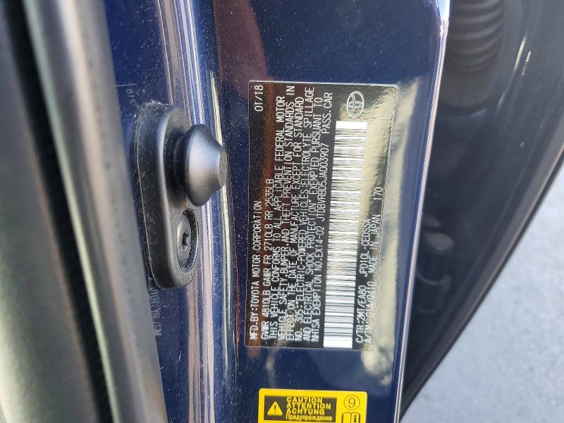 Продажа на аукционе авто 2018 Toyota Mirai, vin: JTDBVRBD5JA003907, номер лота: 70027366