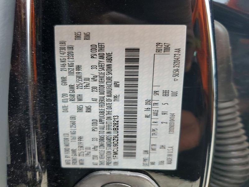 Aukcja sprzedaży 2020 Ford Escape, vin: 1FMCU9DZ9LUB28213, numer aukcji: 67997206