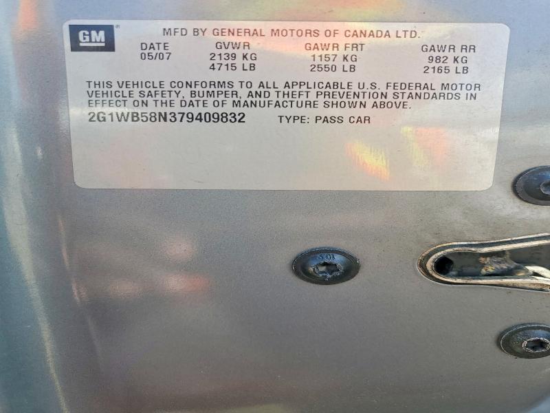 Продажа на аукционе авто 2007 Chevrolet Impala, vin: 2G1WB58N379409832, номер лота: 68356186