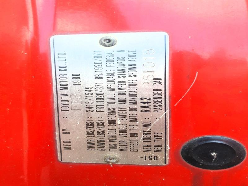 Продажа на аукционе авто 1980 Toyota Uk, vin: RA42361018, номер лота: 68878466