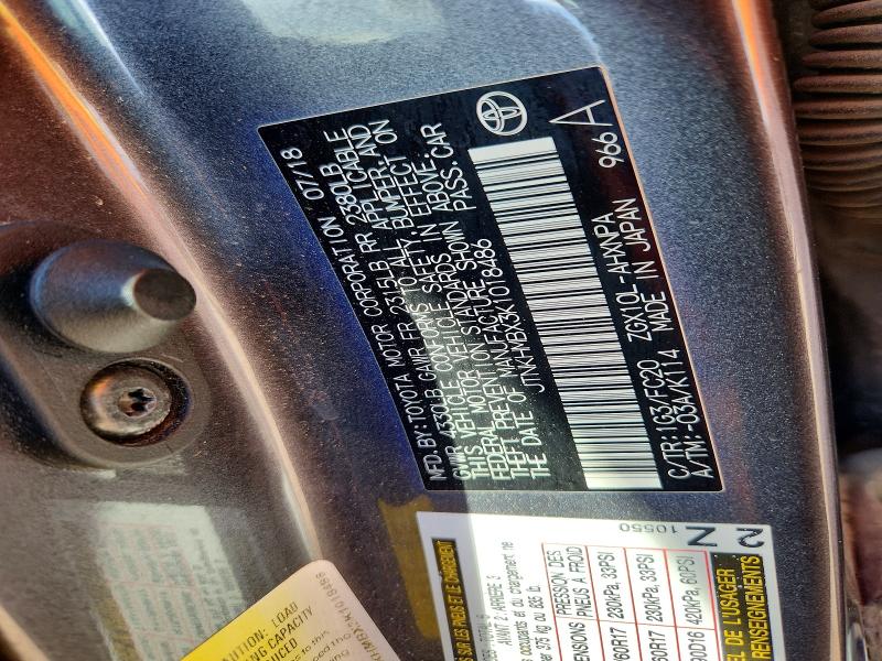 Продаж на аукціоні авто 2019 Toyota C-hr, vin: JTNKHMBX3K1018486, номер лоту: 68066656
